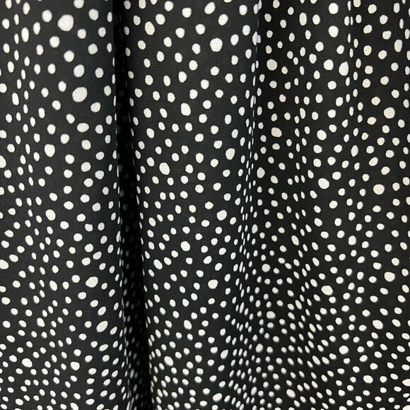Lush Womens Sundress Black Polka Dot Sleeveless Spaghetti Strap Wrap Front M - Picture 10 of 11